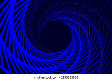 abstract spiral vortex in turquoise blue  on navy blue background can be use for business card template technology theme advertisement poster packaging design vector eps.