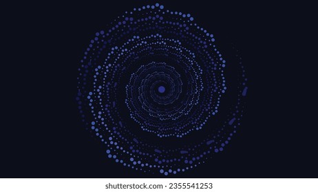 Fondo de línea ondulada de espiral abstracta en color azul oscuro. Este diseño creativo redondeado de color de línea de estilo de espiral puede utilizarse como un cartel.