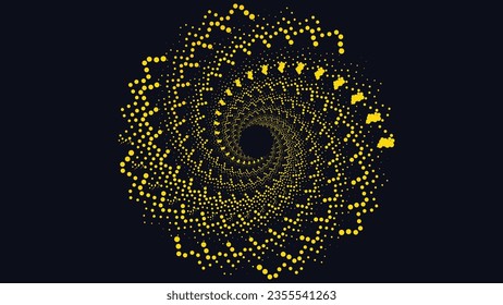 Fondo de línea ondulada de espiral abstracta en color azul oscuro. Este diseño creativo redondeado de color de línea de estilo de espiral puede utilizarse como un cartel.