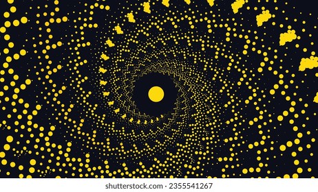 Abstract spiral wavy line background in dark blue color. This creative design round spiral style line color background can be used as a banner.