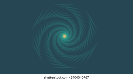Abstract spiral wavy line flower vortex background in blue color.