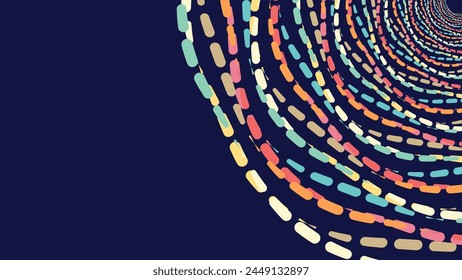 Abstract spiral wavy line round vortex urgency logo background.