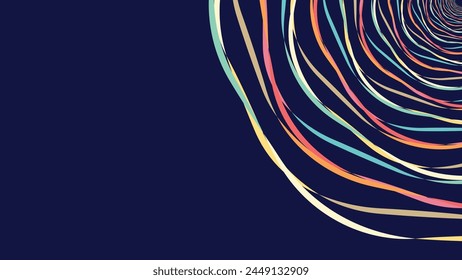 Abstrakte Spirale gewellte Linie rund Wirbel Dringlichkeit Logo Hintergrund.