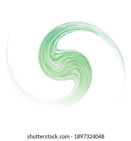 Abstract spiral, wavy lines, swirl, and twirl vector illustration