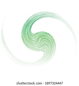 Abstract spiral, wavy lines, swirl, and twirl vector illustration