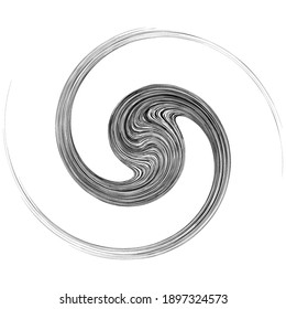 Abstract spiral, wavy lines, swirl, and twirl vector illustration