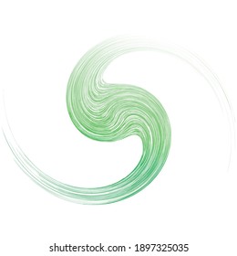 Abstract spiral, wavy lines, swirl, and twirl vector illustration