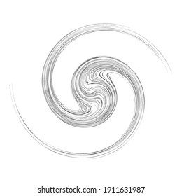 Abstract spiral, wavy lines, swirl, and twirl vector illustration