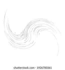 Abstract spiral, wavy lines, swirl, and twirl vector illustration