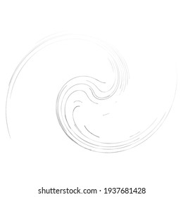 Abstract spiral, wavy lines, swirl, and twirl vector illustration