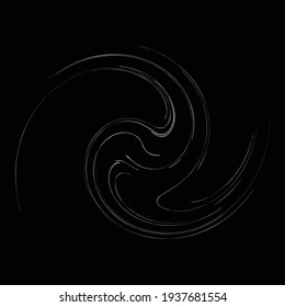 Abstract spiral, wavy lines, swirl, and twirl vector illustration