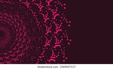 Abstract spiral website background in pink dotted color shade. This creative round mandala style dark purple background is perfect for website background or wallpaper and it also can use as a banner.