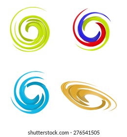 Abstract spiral wind vector logo