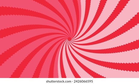 Abstract spiral women's day color themed dotted urgency vortex style creative minimalist background. 