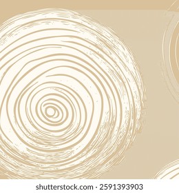 Abstract spiral wood pattern white gold background