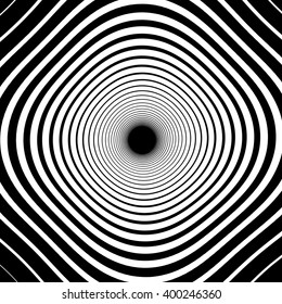 Abstract spirally background / element. Abstract monochrome vortex, whorl, twirl graphic. Circular lines pattern.
