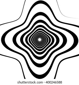 Abstract spirally background / element. Abstract monochrome vortex, whorl, twirl graphic. Circular lines pattern.