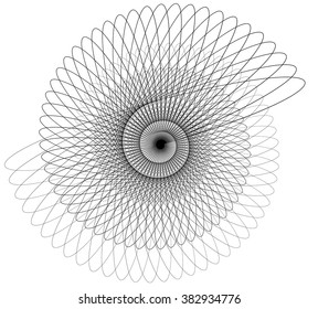 Abstract spirally element isolated on white.
