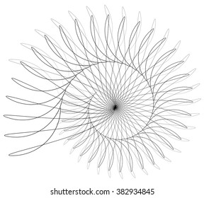 Abstract spirally element isolated on white.
