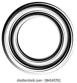 Abstract spirally element. Spinning, vortex graphic. Concentric circles.