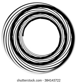 Abstract spirally element. Spinning, vortex graphic. Concentric circles.