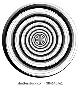 Abstract spirally element. Spinning, vortex graphic. Concentric circles.