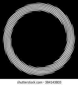 Abstract spirally element. Spinning, vortex graphic. Concentric circles.