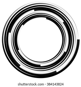 Abstract spirally element. Spinning, vortex graphic. Concentric circles.