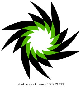 Abstract spirally motif - Abstract spirally, geometric motif with green inner part.