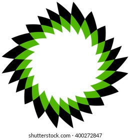Abstract spirally motif - Abstract spirally, geometric motif with green inner part.