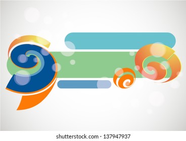abstract spirals banner background