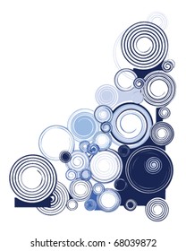 Abstract spirals on white background