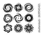 Abstract Spirals Vortex Swirl Vector Illustration
