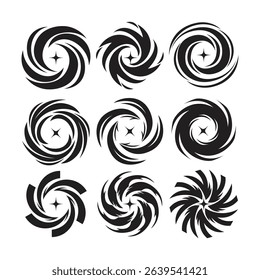 Abstract Spirals Vortex Swirl Vector Illustration