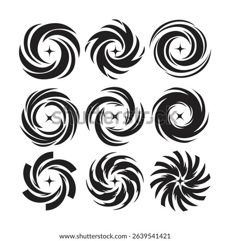 Abstract Spirals Vortex Swirl Vector Illustration