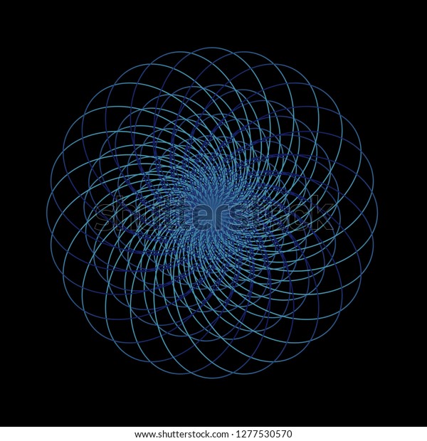 Abstract Spirograph Art Parabolic Curve Line Stock Vector (Royalty Free ...