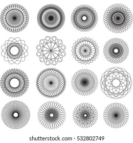 Abstract spirograph elemens
