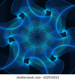 Abstract spirograph element