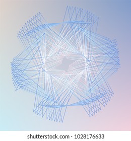 Abstract spirograph element for decorative design. Vector abstract complex circular pattern. Vector illustration. Abstract decorative floral spirograph circular element.