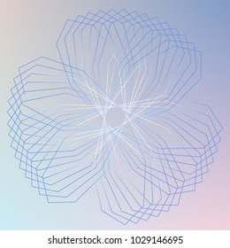 Abstract spirograph element for decorative design. Vector abstract complex circular pattern. Vector illustration. Abstract decorative floral spirograph circular element.
