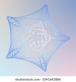 Abstract spirograph element for decorative design. Vector abstract complex circular pattern. Vector illustration. Abstract decorative floral spirograph circular element.