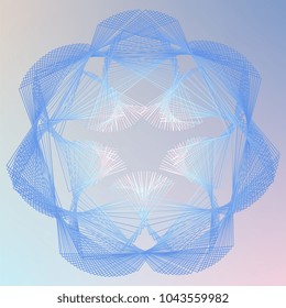 Abstract spirograph element for decorative design. Vector abstract complex circular pattern. Vector illustration. Abstract decorative floral spirograph circular element.