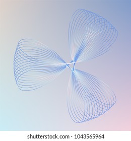 Abstract spirograph element for decorative design. Vector abstract complex circular pattern. Vector illustration. Abstract decorative floral spirograph circular element.