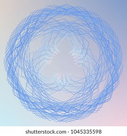 Abstract spirograph element for decorative design. Vector abstract complex circular pattern. Vector illustration. Abstract decorative floral spirograph circular element.