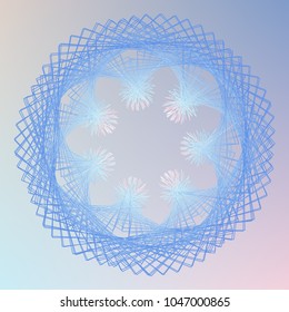 Abstract spirograph element for decorative design. Vector abstract complex circular pattern. Vector illustration. Abstract decorative floral spirograph circular element.