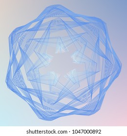 Abstract spirograph element for decorative design. Vector abstract complex circular pattern. Vector illustration. Abstract decorative floral spirograph circular element.