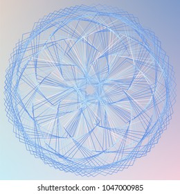 Abstract spirograph element for decorative design. Vector abstract complex circular pattern. Vector illustration. Abstract decorative floral spirograph circular element.