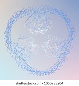 Abstract spirograph element for decorative design. Vector abstract complex circular pattern. Vector illustration. Abstract decorative floral spirograph circular element.