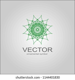 Abstract spirograph element. Vector spirograph.