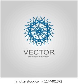 Abstract spirograph element. Vector spirograph.